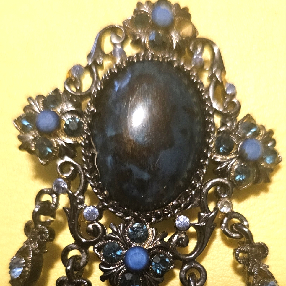Vintage 1950 Glass Crystal Pendant Navy Victorian Revival Drop Chandelier St 25$